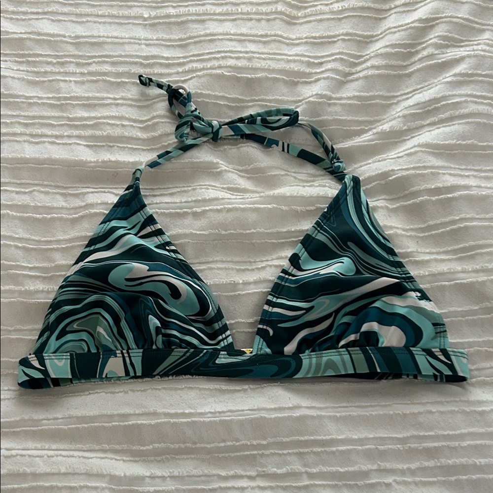 Target Green Swirl Bikini Top